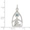Sterling Silver Crystal Nativity Charm 49.8mm Long X 27mm Wide Approx.